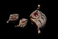 American diamond pendant and earring set 4
