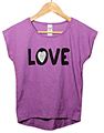 Love Printed Purple T-shirt for Girls (10 yrs)