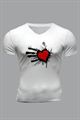 Heart Printed White T-Shirt