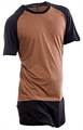 Cotton Long Contracts T-Shirts- Brown and Black