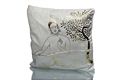 Buddha Printed White Cushion Cover (Set of 5) (16 X 16 Inch)