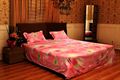 Flower Printed Bed Sheet in Pink Color-Double Bed Size