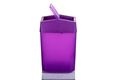 Dustbin with Swinging Flap Cover- Purple