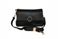 Black Side Bag with Flap (Steel Ring)