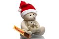 Soft Toy (Teddy) with Santa Cap and Toblerone - Pkg 6