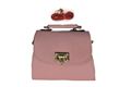 Casual Rouge Pink Handbag with Flap