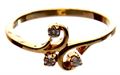 18-Carat Gold Ring with Three Diamonds - II