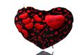Red & Black Heart Shaped Cushion from Hallmark