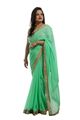 Sterling Shimmer Georgette Sea Green Designer Saree With heavy blouse