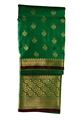 Dark Green Banarasi Silk Saree with Maroon Border - BSS012
