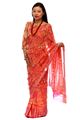 Printed Viscose Mixed Georgette Saree With Zari Weaved Border - SareeBEAN-2