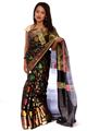 100% Silk Saree With Zari Weaved Pattern And Zari Weaved Border. From Banaras - SareeOLYY-1