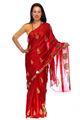 Plain Chinnon Silk Saree With Thread And Zari Embroidery And Zari Weaved Border - SareeOWWY-4