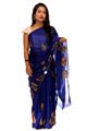 Plain Chinnon Silk Saree With Thread And Zari Embroidery And Zari Weaved Border - SareeOWWY-5