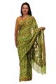 100% Chinnon Silk Saree with Thread Weaved Patterns and Border - SareeOYON-3