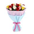 20 Mix Roses with Blue and Pink Paper Packing by FNP