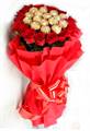 20 Red Roses with Chocolates in a Paper Packing by FNP
