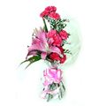 10 Carnations and 2 Lilies with Stylish Packing by FNP