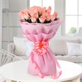 20 Pink Roses with Pink Paper Packing by FNP