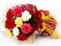 10 Mix Carnations with Jute Packing by FNP