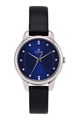 Blue Dial Leather Strap Watch - 2481SL08
