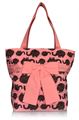 Pink with Elephant Print Cotton Bag - NB-200-2025