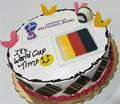 World Cup Theme Black Forest Cake 1 kg by Chef's Bakery - Country Flag of Your Choice