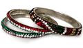Metal Bangles with Crystals 2