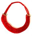 Red Multi Layer Crystal Necklace 2