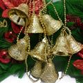 Gold Plastic Jingle Bell Decorations