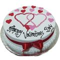 Happy Valentines Day Vanilla Cake (1 Kg) from Chefs Bakery