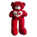 Red Teddy with Heart (54 inches)