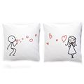 Blowing Love Bubbles Couple Cushion
