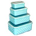 4 Pieces Rectangle Dotted Storage Box-(Stb-8826) Dotted