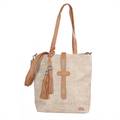 Womens Brown Tassel Tote Bag (C603) by SGN Moments