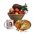 Masala Basket with Fruits and Mug