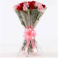 10 Red Roses and 10 Pink Roses in Cellophane Packing
