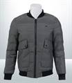KILOMETER Bomber Cotton/Silicon Mix Jacket For Men - KM 79123 Grey